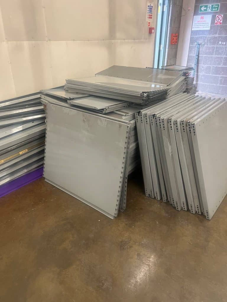Metal panels and frames for scrap metal collection in Coatbridge.
