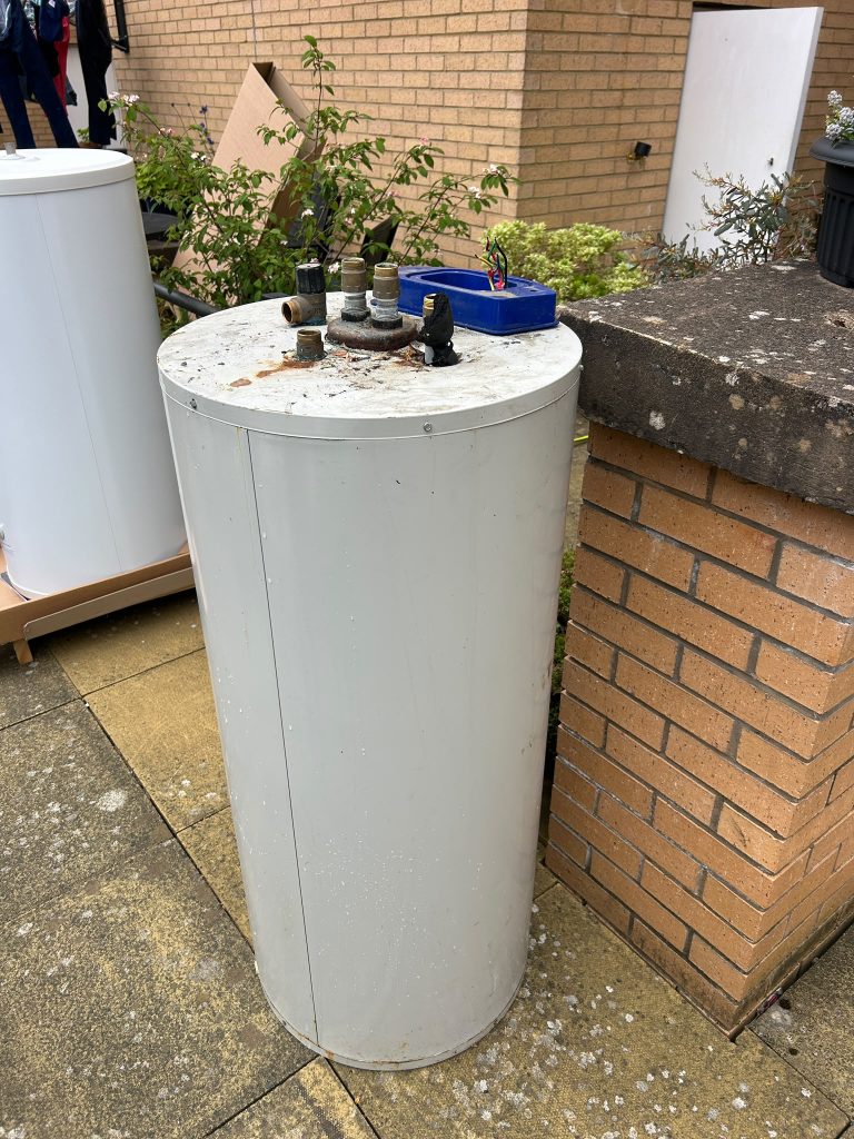Copper cylinder collected from Pollokshaws Road.
